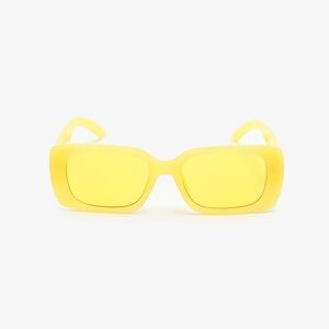 Yellow Retro Rectangular Sunglasses
